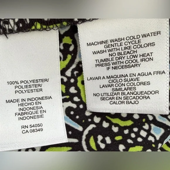 Jones New York Green Blue Black Paisley Button Up Blouse Size 3X EUC - Picture 8 of 8